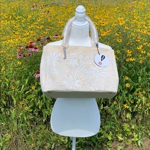 Oscar de la Renta canvas handbag